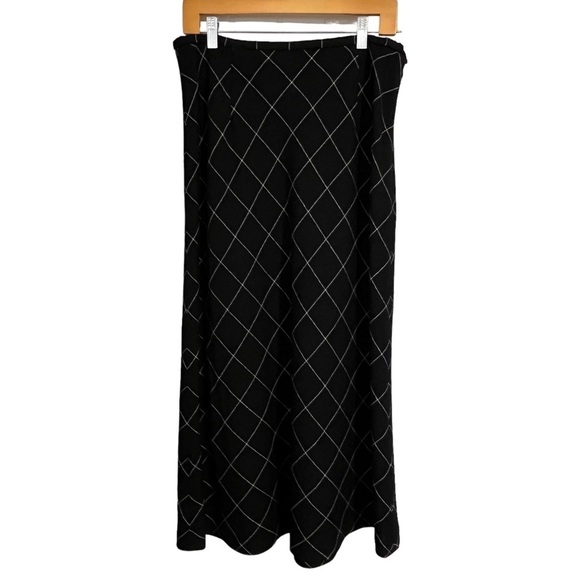 Vintage Pendleton 98% Wool Window Pane Black Skirt - Picture 1 of 10